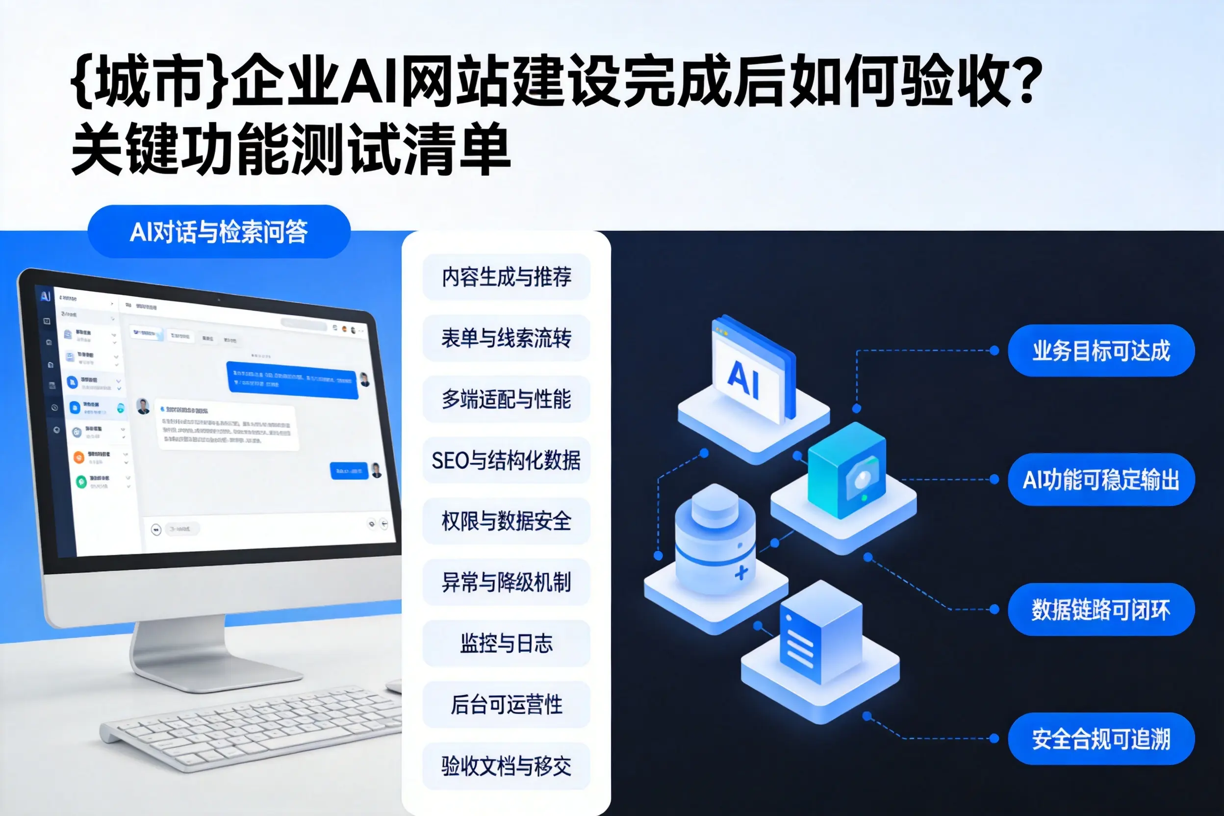 图木舒克企业AI网站建设完成后如何验收?关键功能测试清单
