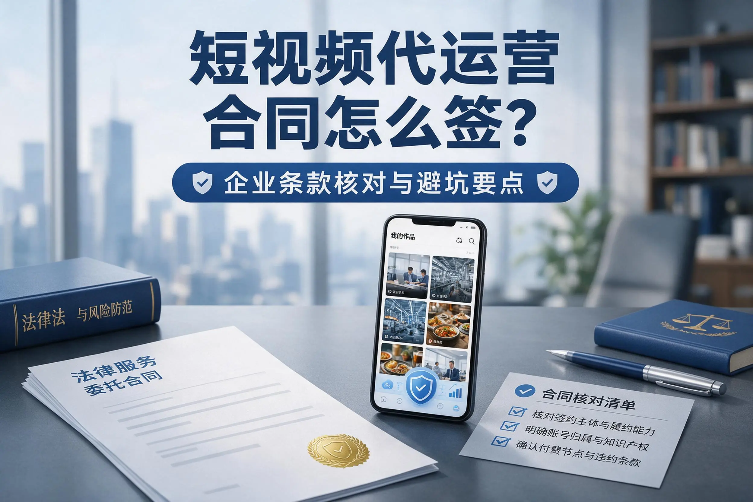 短视频代运营合同怎么签？图木舒克企业条款核对与避坑要点
