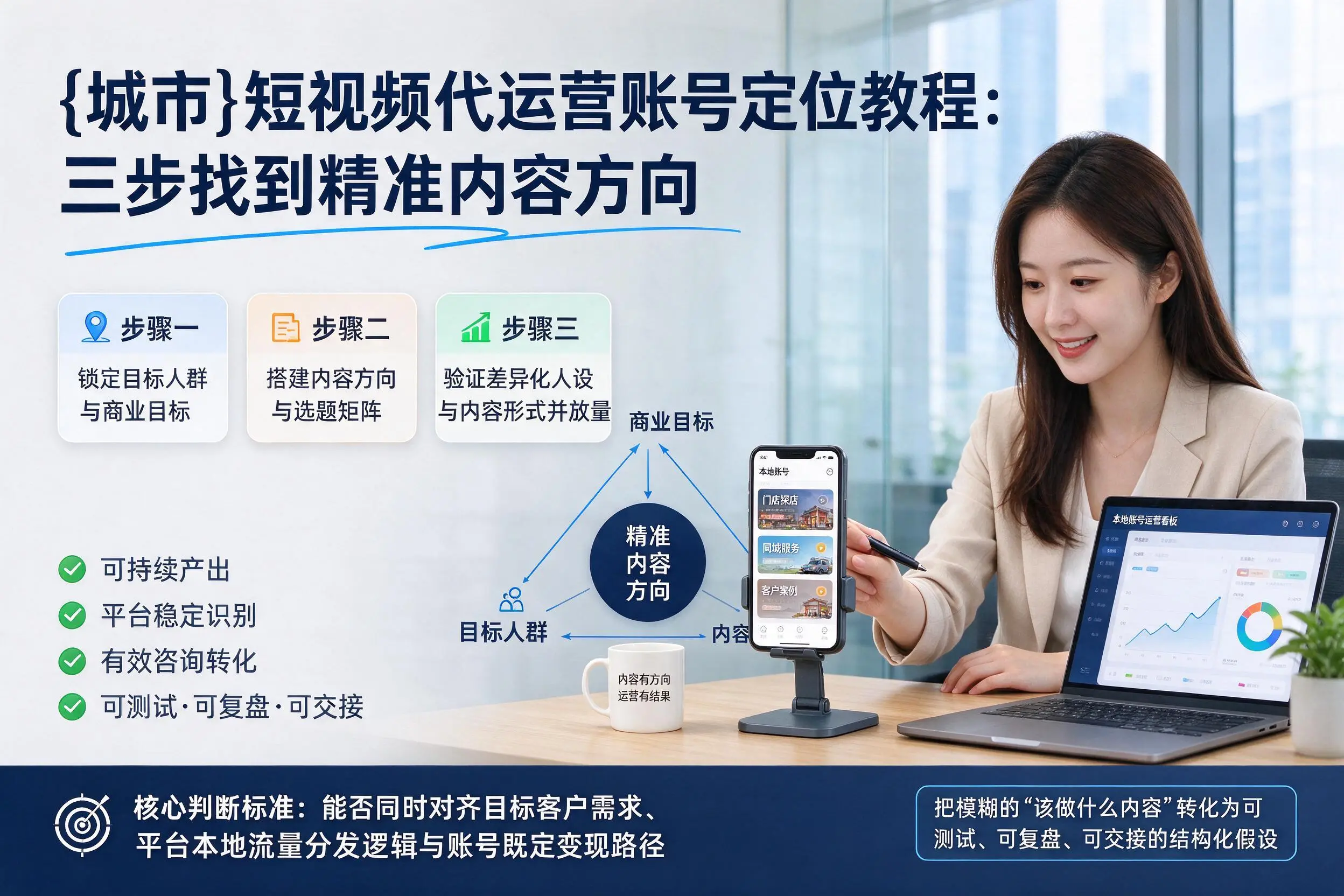 图木舒克短视频代运营账号定位教程：三步找到精准内容方向