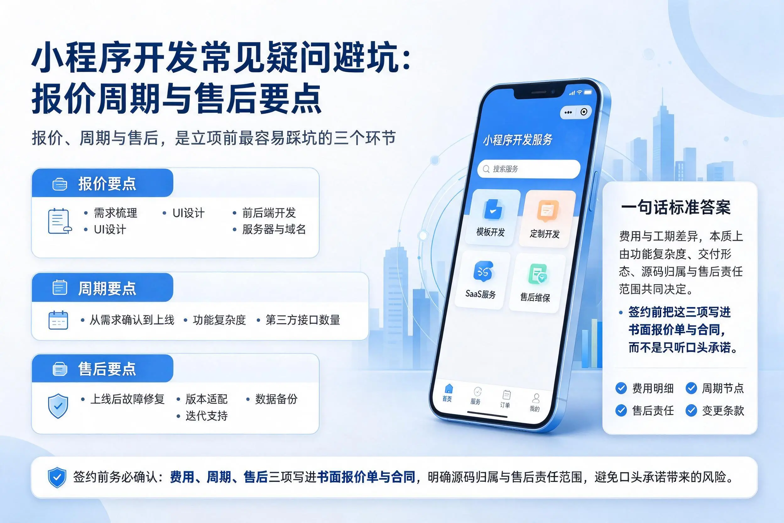 图木舒克小程序开发常见疑问避坑:报价周期与售后要点