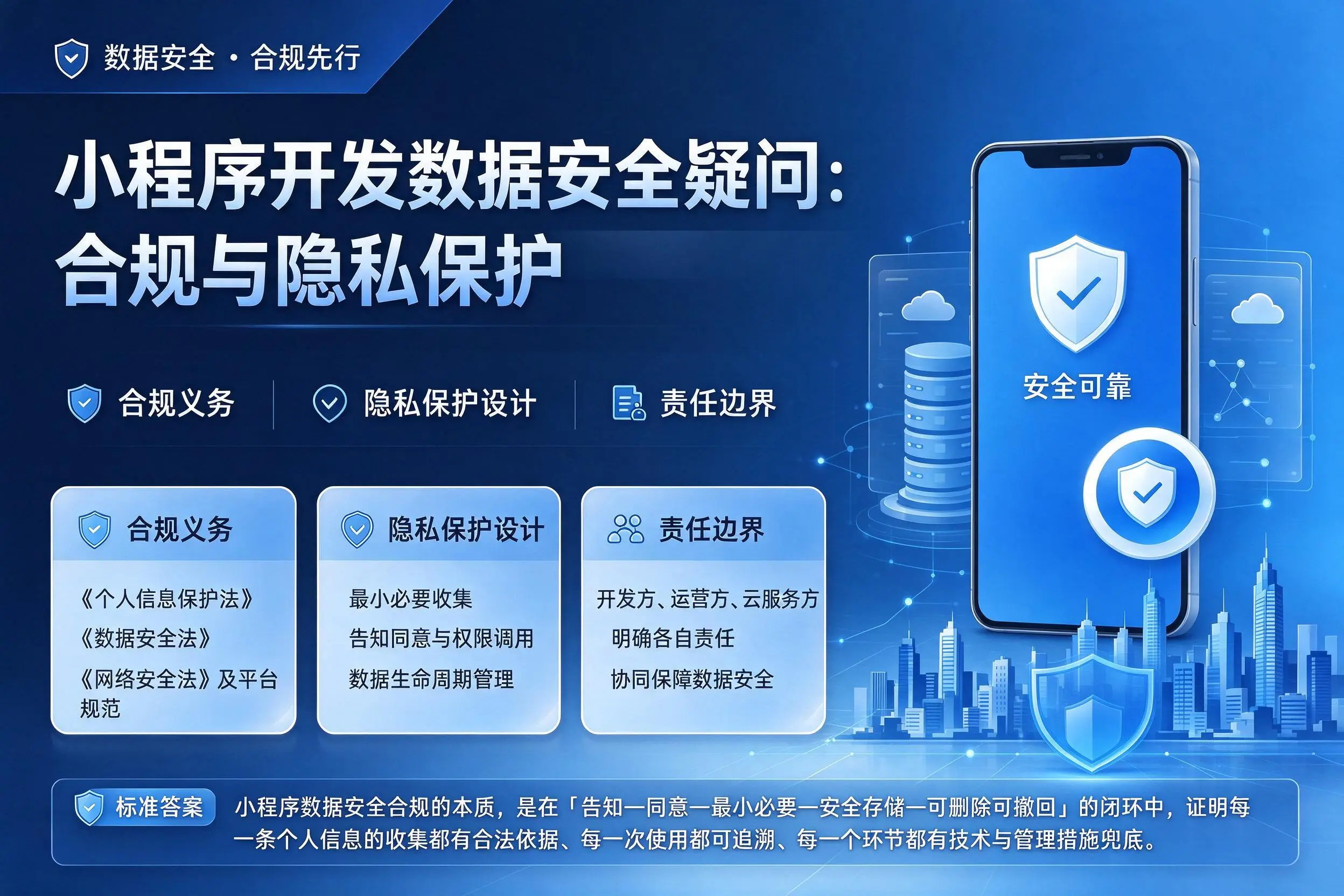 图木舒克小程序开发数据安全疑问:合规与隐私保护