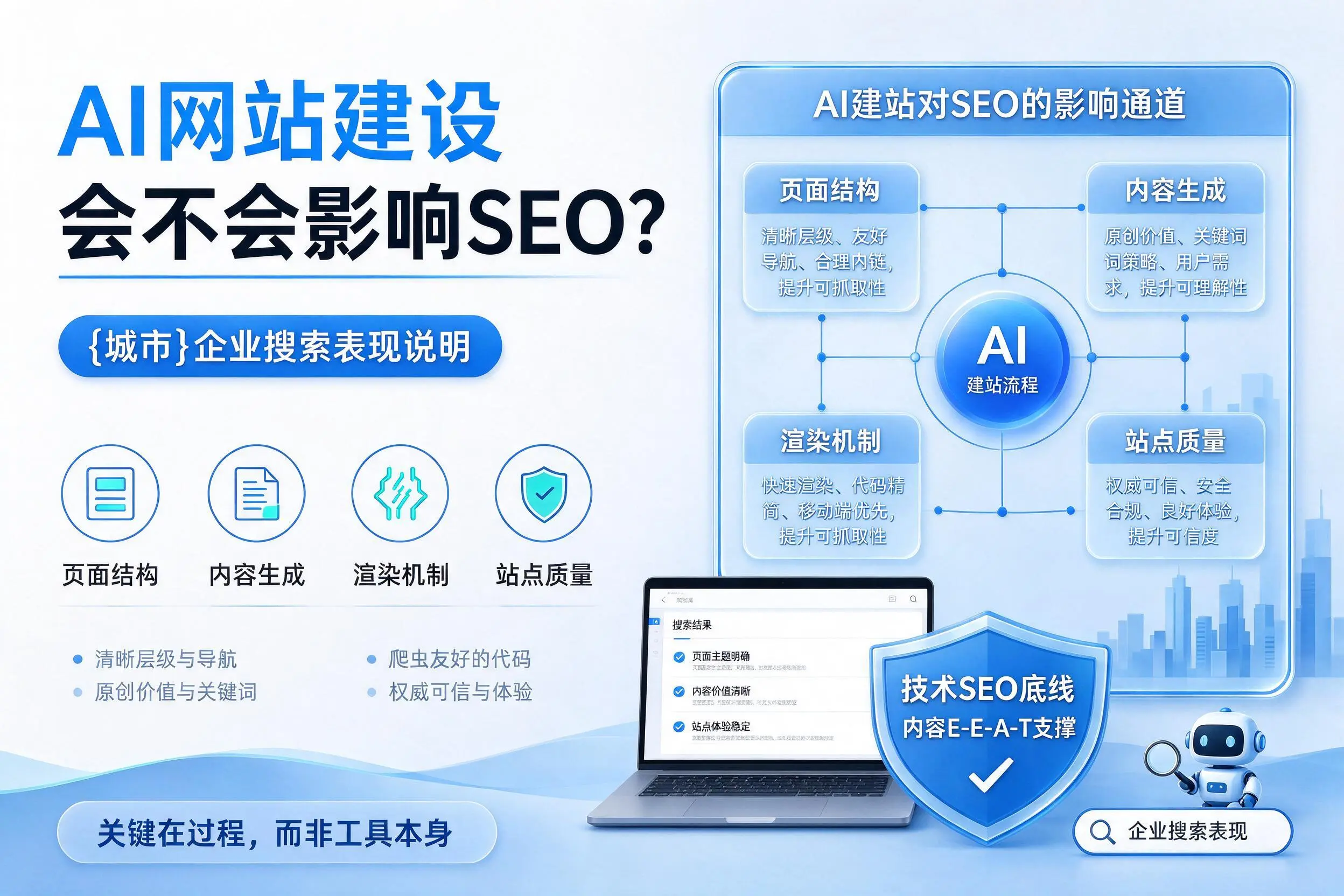 AI网站建设会不会影响SEO?图木舒克企业搜索表现说明