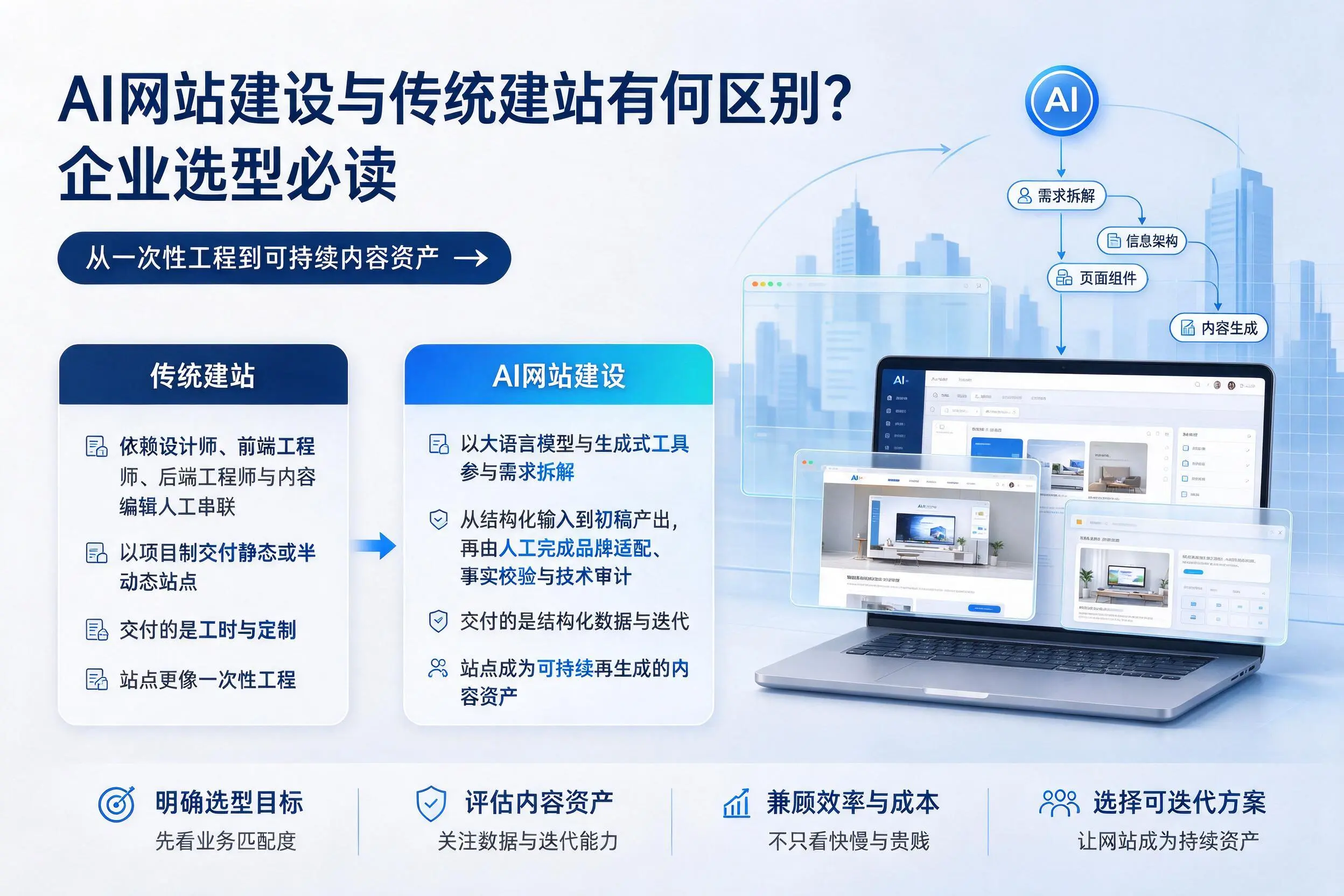 AI网站建设与传统建站有何区别?图木舒克企业选型必读