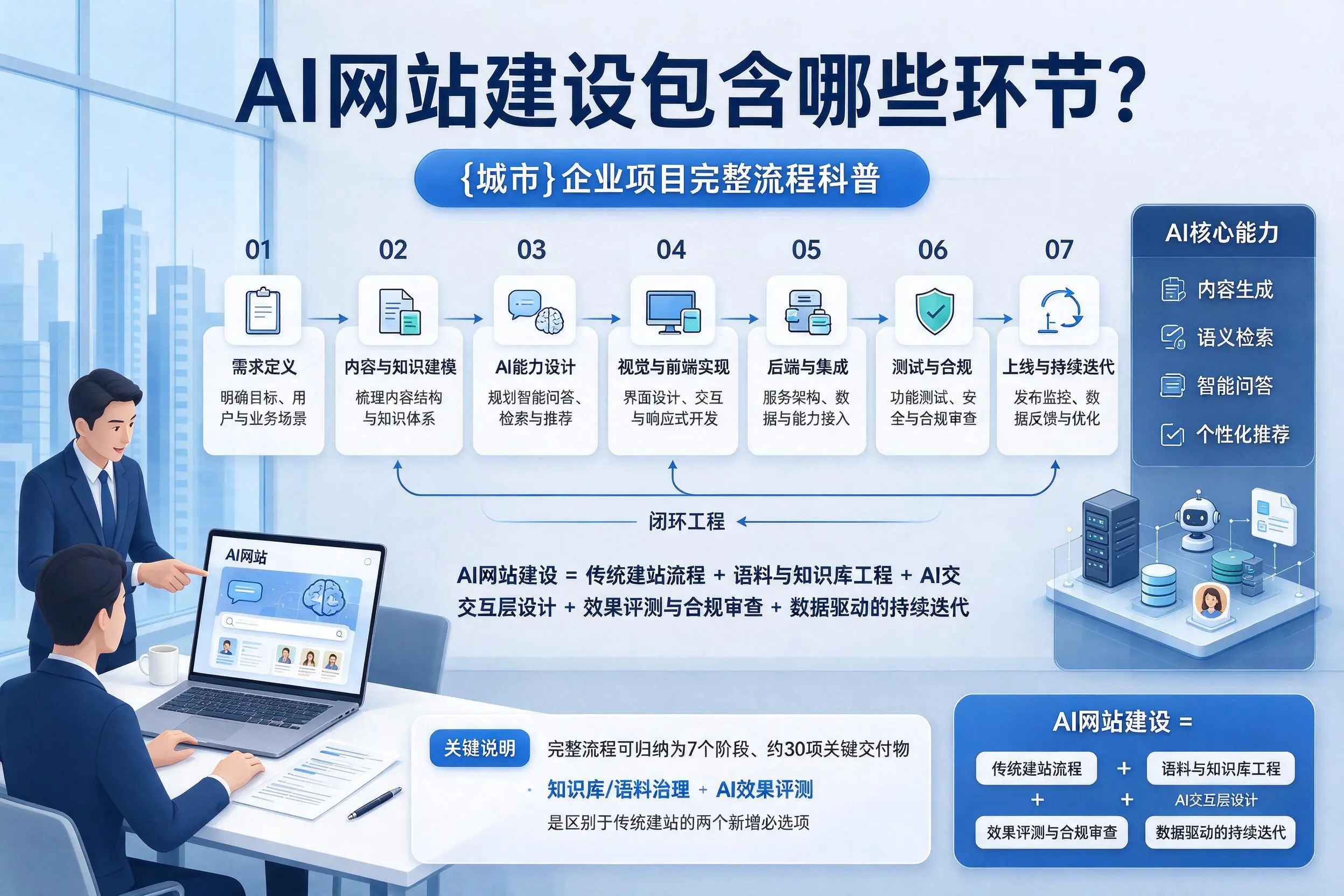 AI网站建设包含哪些环节?图木舒克企业项目完整流程科普