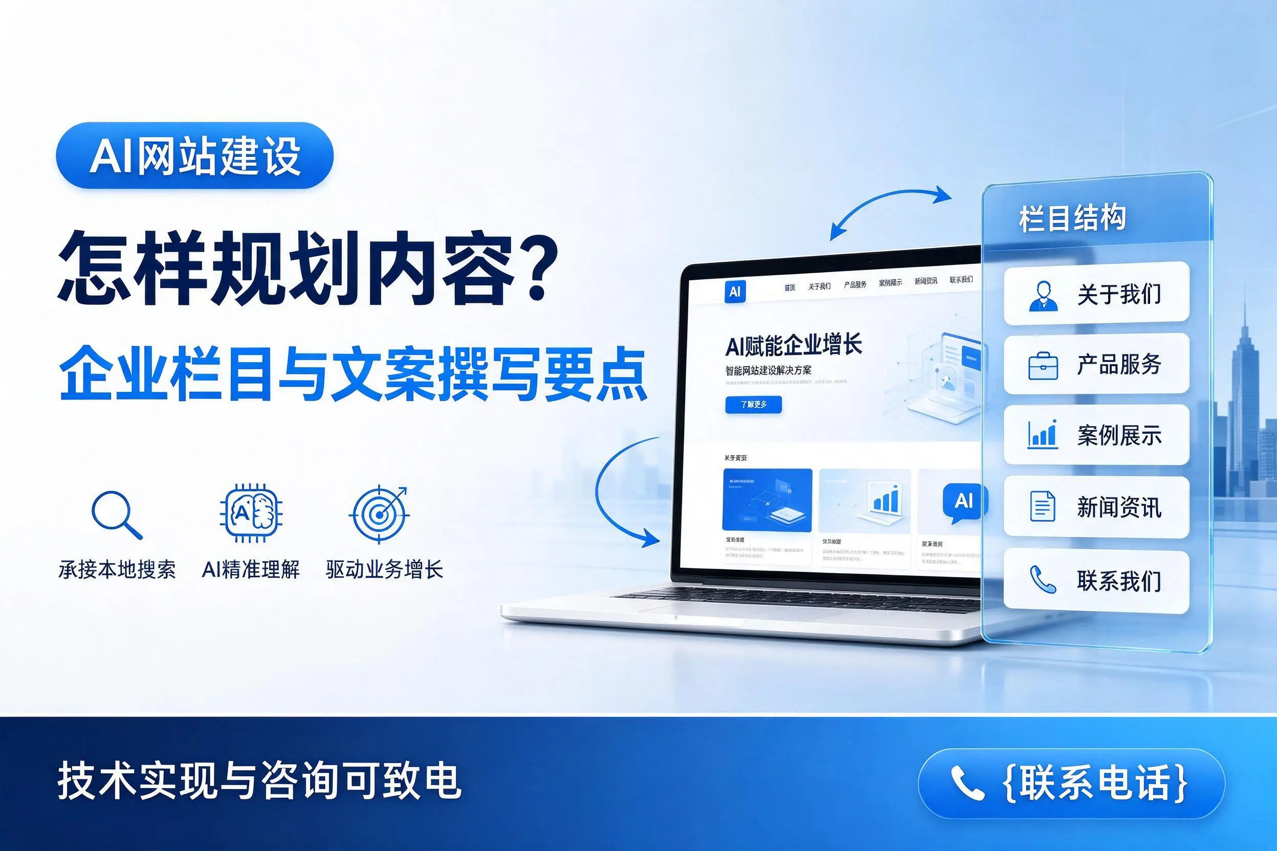 AI网站建设怎样规划内容?图木舒克企业栏目与文案撰写要点