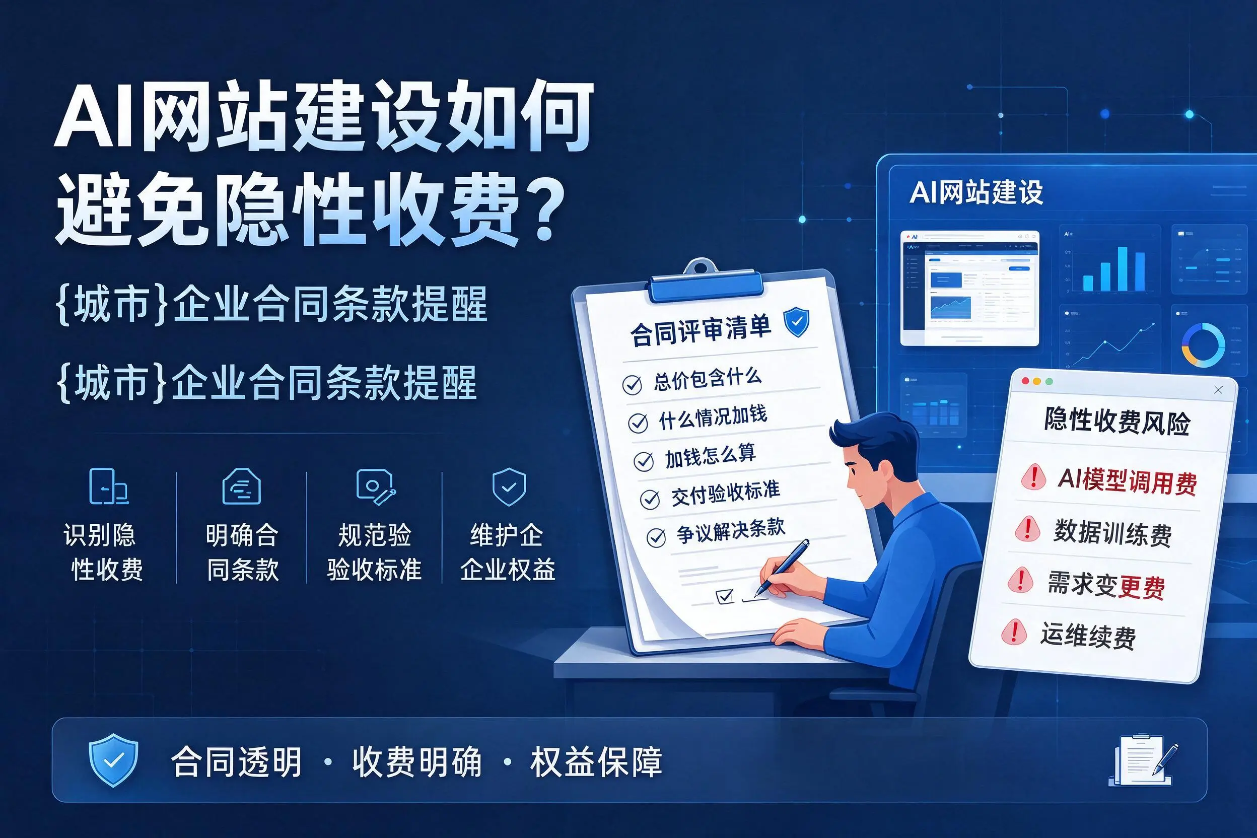 AI网站建设如何避免隐性收费？图木舒克企业合同条款提醒