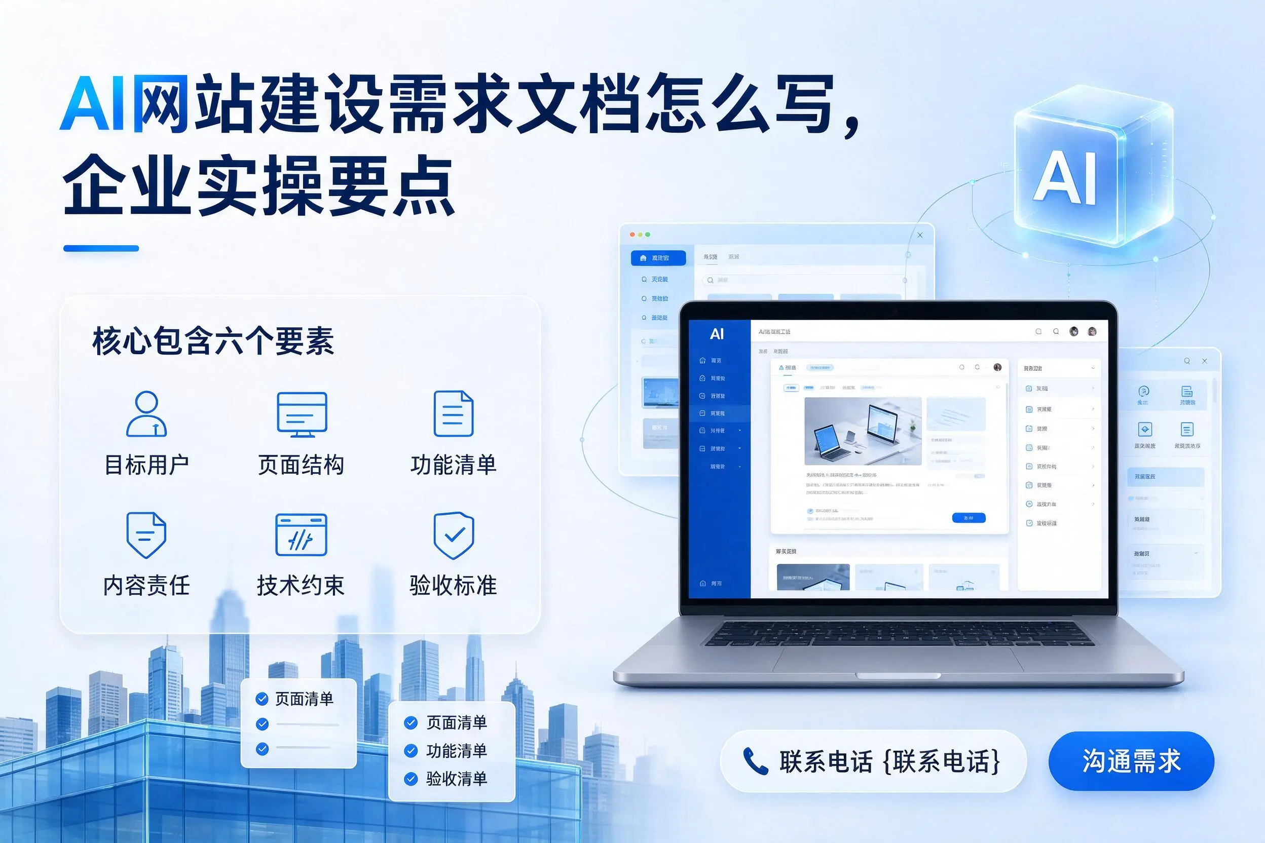 AI网站建设需求文档怎么写，图木舒克企业实操要点